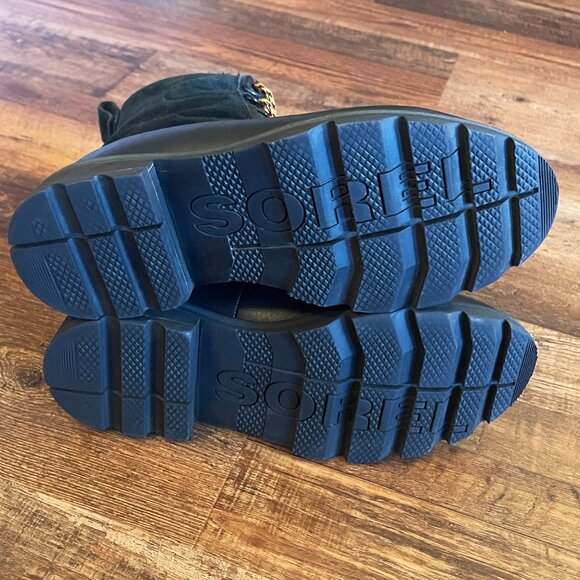 Sorel Womens Black Boots Lennox Waterproof Outdoor Duck Leather/Suede  Size 9 - Picture 10 of 13